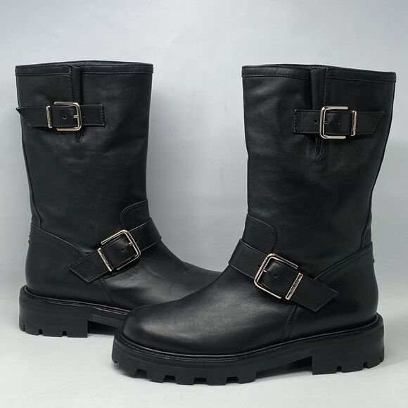 Jimmy Choo Double Buckle Moto Boots size 36 - Picture 3 of 15